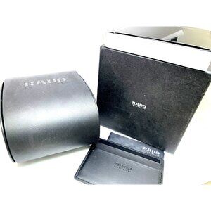 Rado Watch Box Presentation Black White Cardboard Gift Empty With Booklet